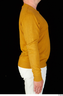 Paul Mc Caul casual dressed upper body yellow sweatshirt 0008.jpg